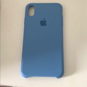 Blue silicone iphone xs max case